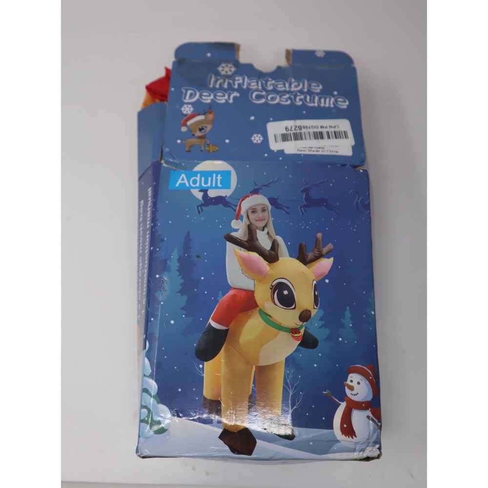*MISSING BATTERY PACK* Inflatable Deer Costume OS Adult Reindeer Christmas Fun